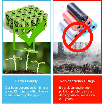 Biodegradable Dog Poop Bags With Holder 