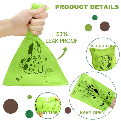 Biodegradable Dog Poop Bags With Holder 