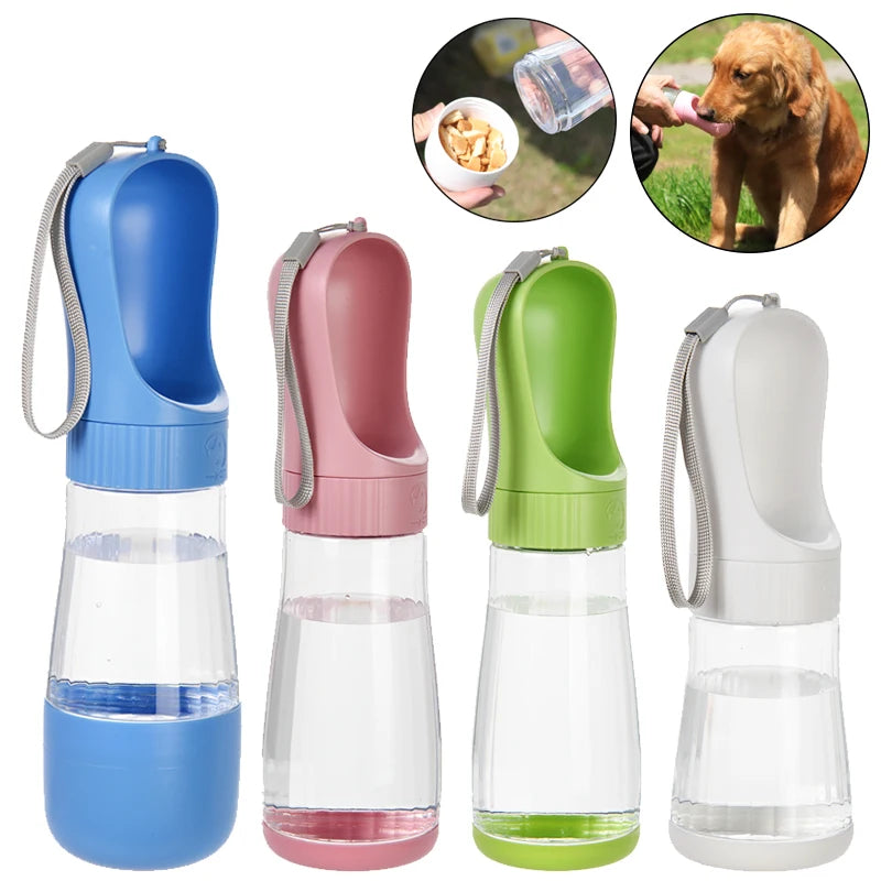 Portable Dog Water Bottle with Food Container 
